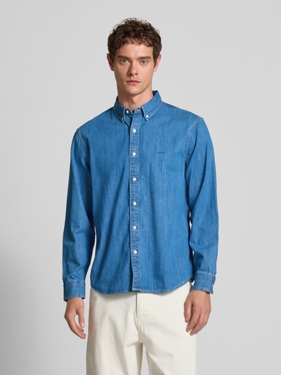 Levi's® Relaxed Fit Jeanshemd mit Button-Down-Kragen Jeansblau 4