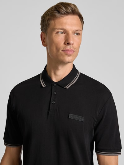ARMANI EXCHANGE Regular fit poloshirt met knoopsluiting Zwart - 3