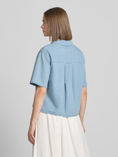 Pieces Relaxed Fit Jeanshemd aus Baumwoll-Mix Modell 'TULA' Hellblau 5