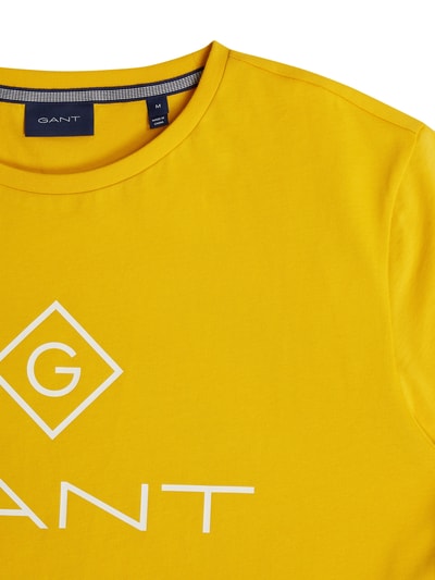 Gant T-shirt met logoprint  Lichtgeel - 2