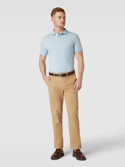 Polo Ralph Lauren Slim Fit Poloshirt mit unifarbenem Design Hellblau 1