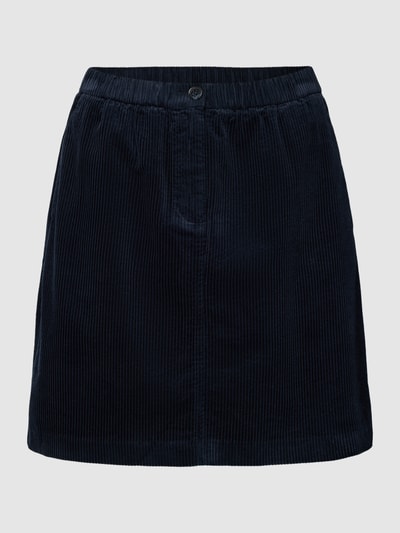 Marc O'Polo Minirok in ribcordlook Marineblauw - 2