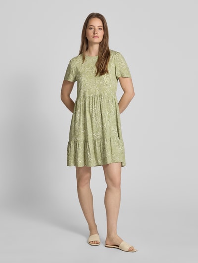 Vila Minikleid aus Viskose im Stufen-Look Schilf 1