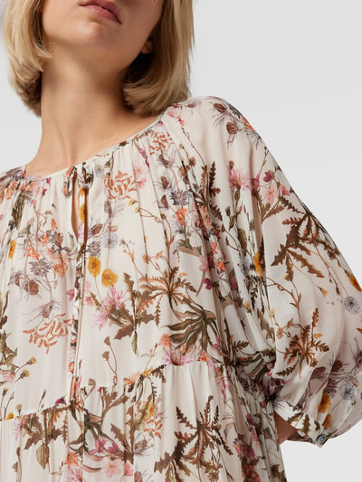 Drykorn Midi-jurk van viscose met bloemenmotief Offwhite - 3