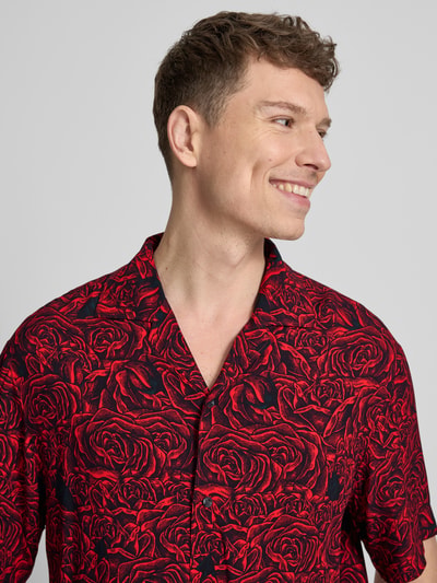 HUGO Relaxed Fit Freizeithemd aus reiner Viskose Modell 'ESPINO' Rot 3