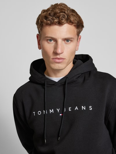 Tommy Jeans Bluza z kapturem z wyhaftowanym logo Czarny 3