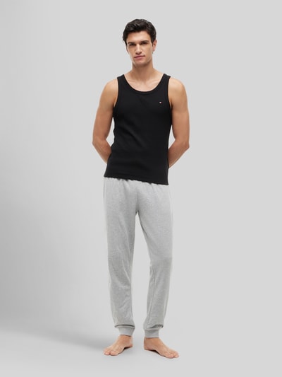 Tommy Hilfiger Koszulka na ramiączkach o kroju regular fit z mieszanka bawełny z wyhaftowane logo Czarny 1