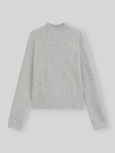 BOSS Sweter z dzianiny o kroju regular fit z mieszanki wełny i kaszmiru model ‘FUBRINA’ Jasnoszary melanż 2