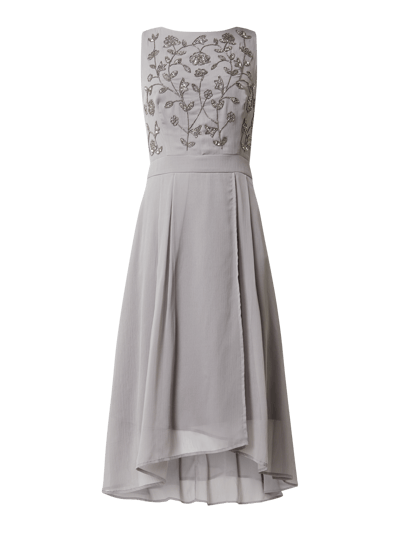 Esprit Collection Cocktailkleid aus Krepp mit Zierperlen  Taupe 2