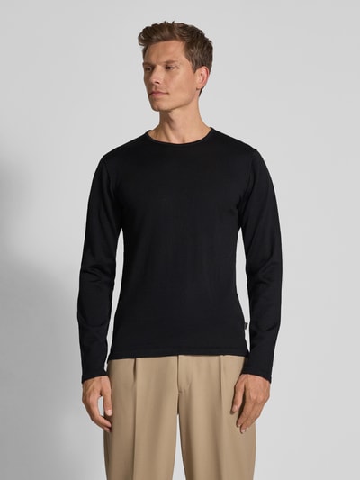 Casual Friday Sweter z mieszanki wełny Czarny 4