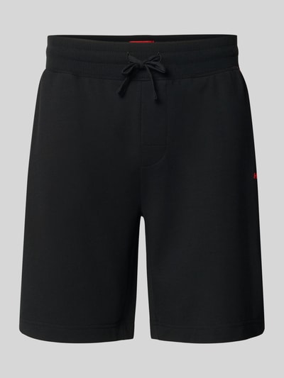 HUGO Regular Fit Sweatshorts aus Baumwoll-Mix Modell 'NOAH' Black 1