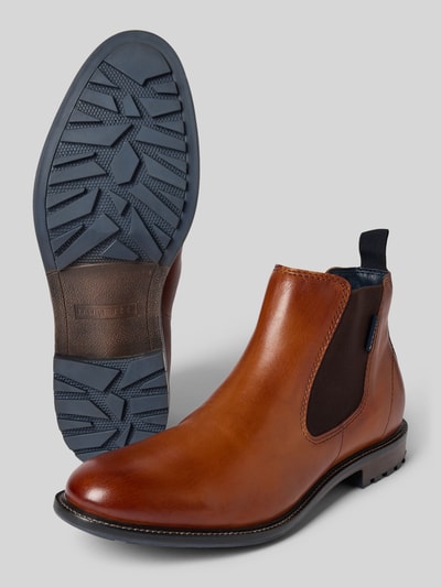 bugatti Boots aus Leder mit elastischen Einsätzen Modell 'Bonifacio' Cognac 4