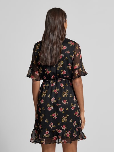 Vero Moda Tailliertes Minikleid mit V-Ausschnitt Modell 'SMILLA' Black 5