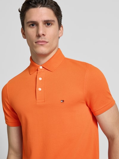 Tommy Hilfiger Slim fit poloshirt met logostitching, model '1985' Oranje - 3