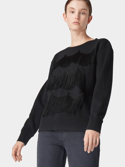 Marc Jacobs Sweatshirt mit Fransen Schwarz 3