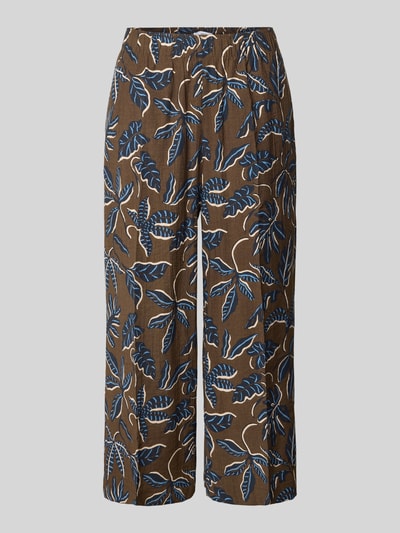 MANGO Straight Leg Stoffhose mit elastischem Bund Modell 'LIFE' Dunkelbraun 2