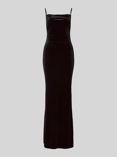 Lipsy Avondjurk met cascadehals Zwart - 2