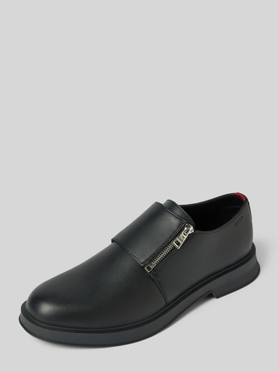 HUGO Lederschuhe mit Monk Straps Modell 'Lenner' Black 1