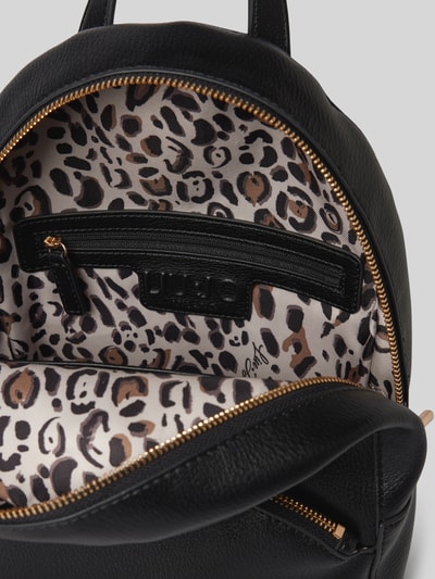 Liu Jo White Rucksack in Leder-Optik mit Label-Detail Black 4