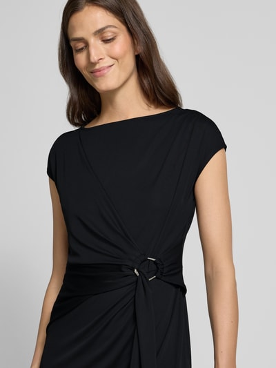 Lauren Ralph Lauren Knielanges Kleid in Wickel-Optik Modell 'Gervas' Black 3