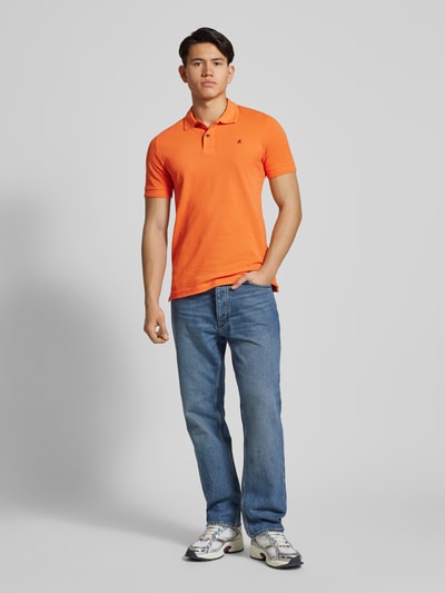 Replay Regular Fit Poloshirt mit Logo-Stitching Orange 1