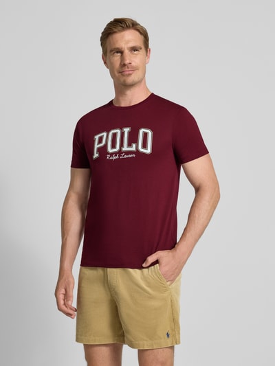 Polo Ralph Lauren Custom Slim Fit T-Shirt mit Rundhalsausschnitt Bordeaux 4
