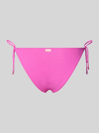Produktfoto, figi bikini z wiązaniem po bokach, różowy kolor, dopasowany krój, mieszanka materiałów z dodatkiem streczu, Banana Moon Bikini-Slip mit seitlicher Schnürung Modell 'MASSA SPARKLESUN'
