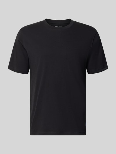 Produktfoto, T-Shirt mit Rundhalsausschnitt Modell 'ORGANIC' von JACK & JONES in Schwarz, reine Baumwolle, gerader Schnitt, Rückenlänge 68 cm