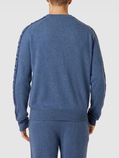 Karl Lagerfeld Strickpullover mit Zopfmuster Blau Melange 5