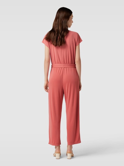 Jake*s Collection Jumpsuit met strikceintuur Lichtrood - 5