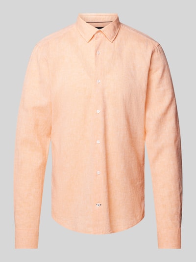 JOOP! Slim Fit Business-Hemd in unifarbenem Design Apricot 2