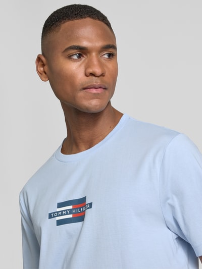 Tommy Hilfiger Regular Fit T-Shirt aus reiner Baumwolle Hellblau 3
