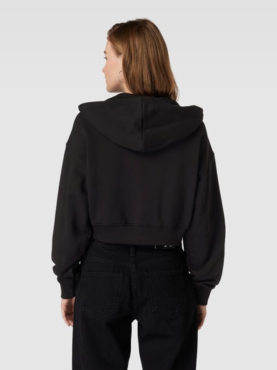 Calvin Klein Jeans Kort sweatjack met labelpatch, model 'EMBRO' Zwart - 5