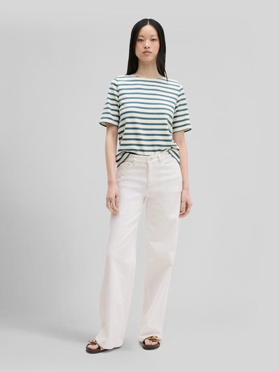Marc O'Polo Relaxed Fit T-Shirt aus reiner Baumwolle Petrol 1