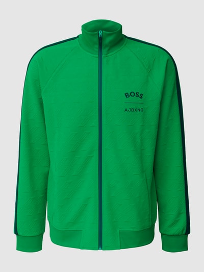 BOSS Green Sweatjacke mit Label-Stitching Modell 'Skarley' Hellgruen 2