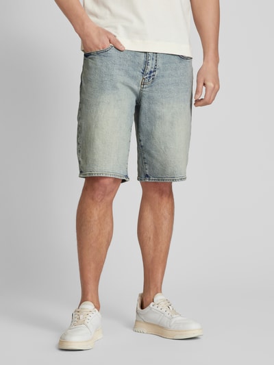 ARMANI EXCHANGE Regular Fit Jeansshorts im 5-Pocket-Design Hellgrau 4