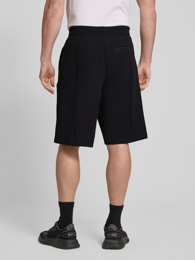 HUGO Sweatshorts met labelprint, model 'Dilmos' Zwart - 5