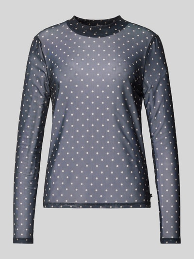 Tom Tailor Denim Mesh longsleeve met print Zwart - 2