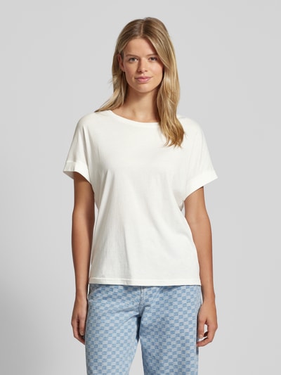 Marc O'Polo Denim T-Shirt mit Label-Detail Offwhite 4