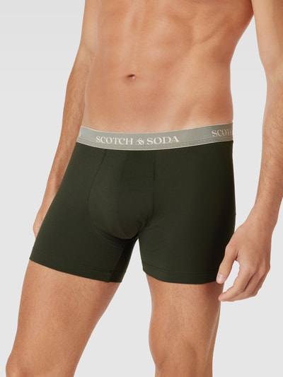 Scotch & Soda Trunks mit elastischem Logo-Bund im 3er-Pack Oliv 3