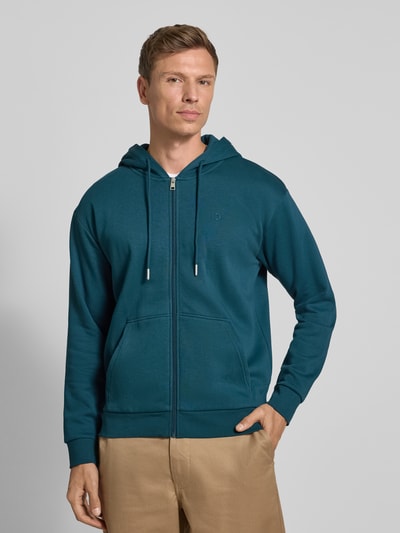 Tom Tailor Denim Regular fit sweatjack van katoenmix Donkergroen - 4