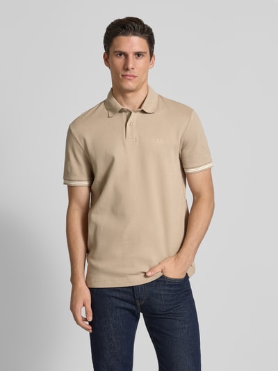 JOOP! Jeans Poloshirt mit Label-Print Modell 'Amare' Beige 4