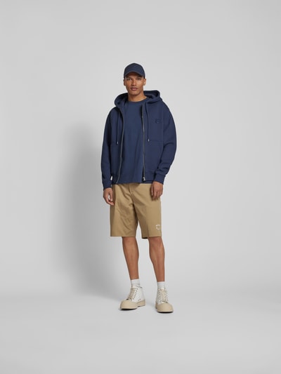 MAISON KITSUNE Sweatjacke mit Label-Stitching Marine 1