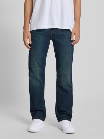 Levi's® straight fit jeans van katoenmix model '505®' Jeansblauw - 4