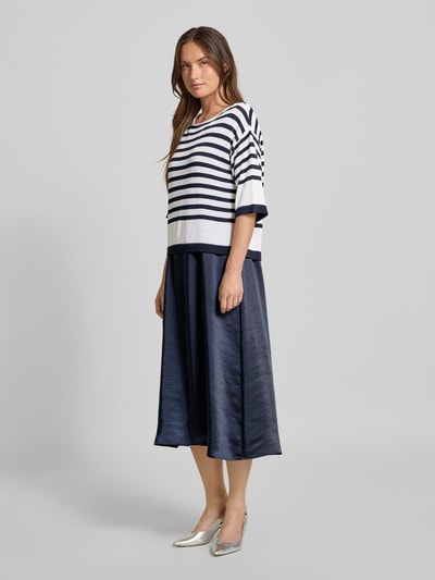 ROBE LÉGÈRE Regular Fit Midikleid mit 1/2-Arm Marine 1