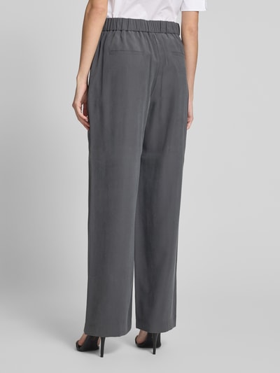 Jake*s Collection Stoffhose aus Viskose-Mix mit elastischem Bund Dunkelgrau 5