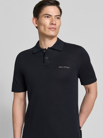Marc O'Polo Regular Fit Poloshirt aus reiner Baumwolle - Marc O'Polo × DFB Travel Collection Dunkelblau 3