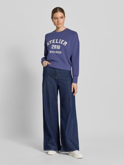 MOS MOSH Relaxed Fit Sweatshirt aus Viskose-Mix Modell 'Nima' Bleu 1