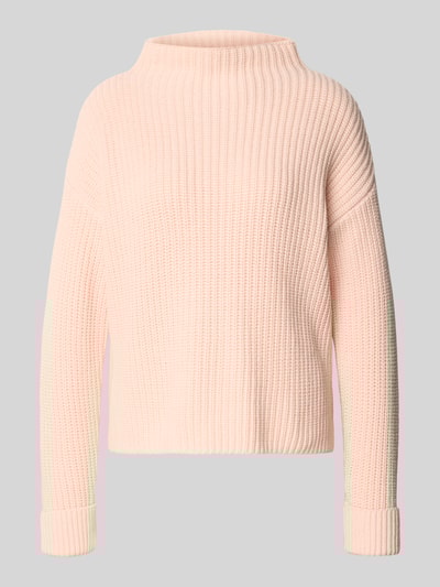 Selected Femme Regular fit pullover met turtleneck van katoenmix, model 'SELMA' Roze - 2
