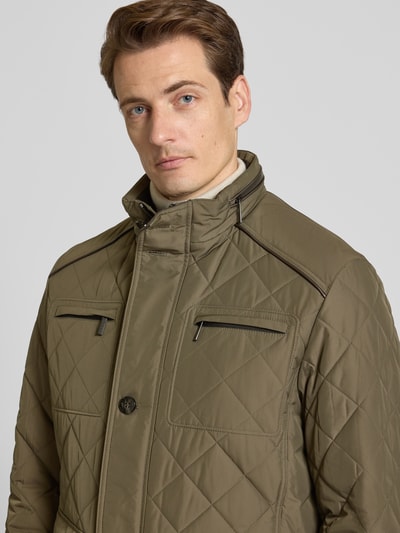 bugatti Jas met opstaande kraag Olijfgroen - 3